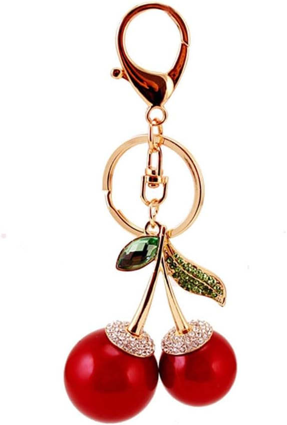 Car Accessories Girl - One Pack Cute Cherry Fruit Rhinestone