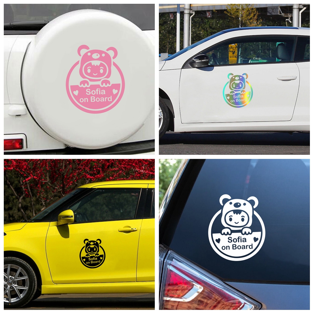 1PC Cute Bear Girl Custom Baby - مراجعة Car Accessories Girl وسعره