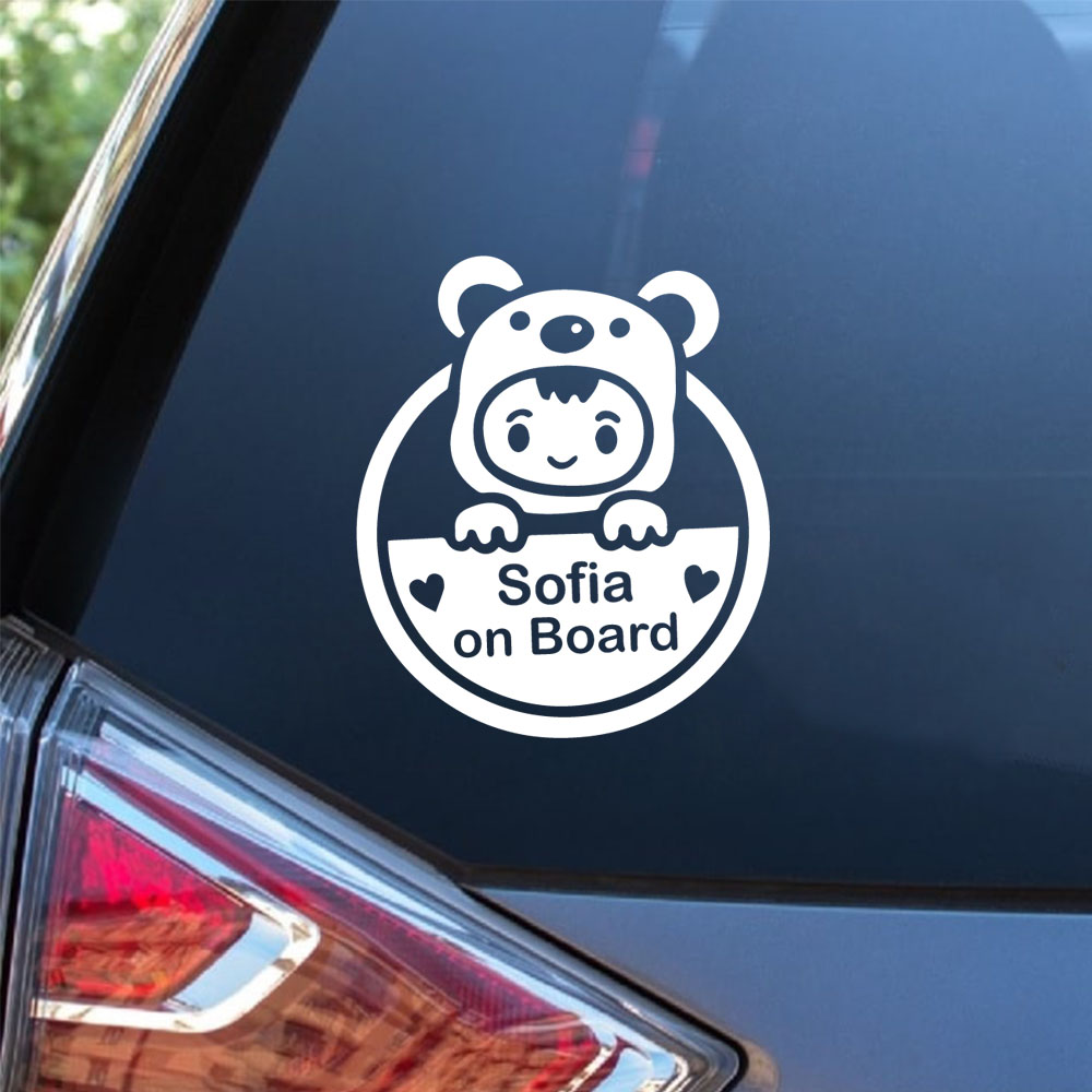 1PC Cute Bear Girl Custom Baby - مراجعة Car Accessories Girl وسعره