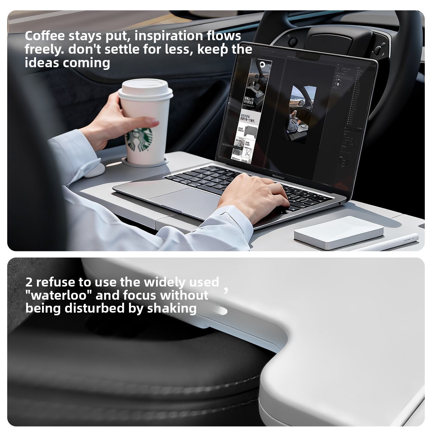 Foldable Car Desk For Tesla Mo - مراجعة Car Accessories Essentials وسعره