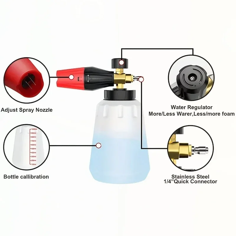 High Pressure PA Foam Cannon   - مراجعة Car Accessories For Winter وسعره