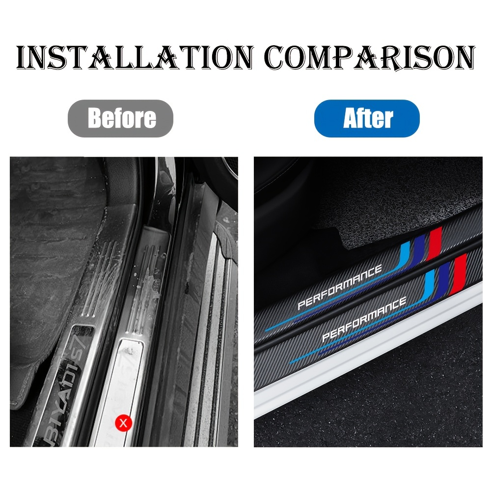 4pcs Carbon Fiber Sill Plate S - مراجعة Car Accessories Quotes وسعره