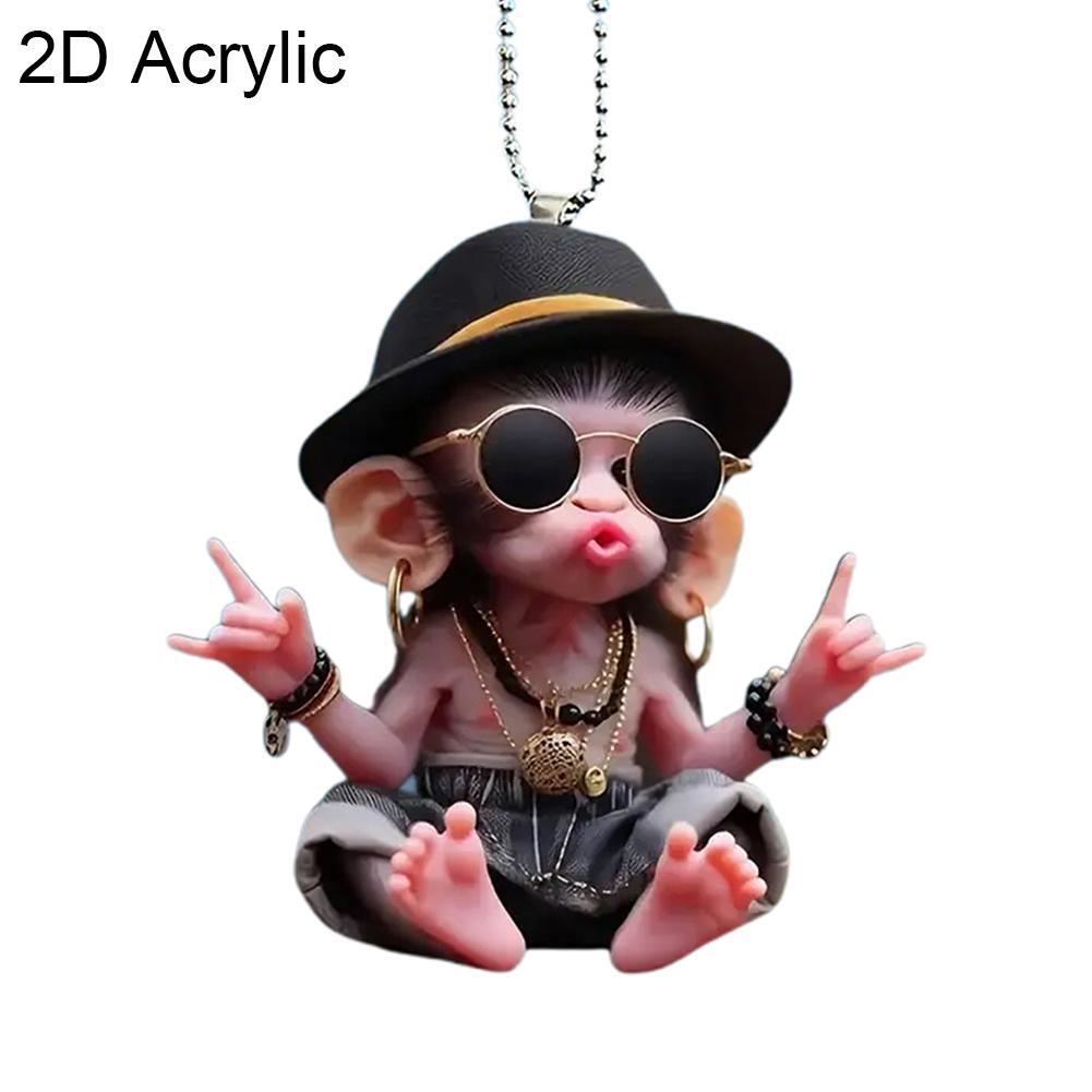 Monkey Keychain Creative Carto - مراجعة Car Accessories Xmas Gifts وسعره