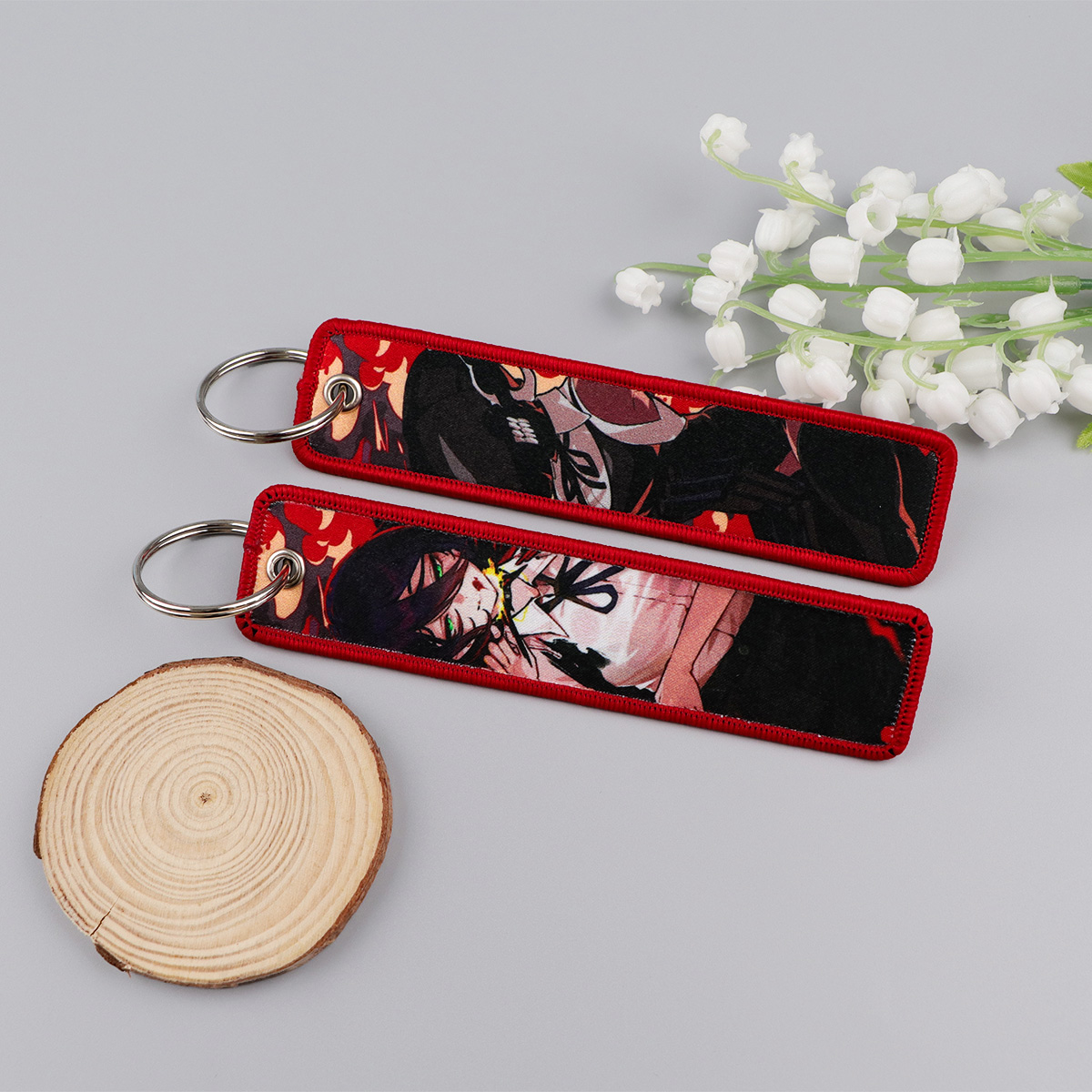 Anime Girls Embroidery Key Fob - مراجعة Car Accessories Girl وسعره