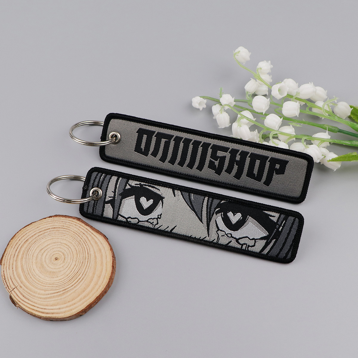 Anime Girls Embroidery Key Fob - مراجعة Car Accessories Girl وسعره