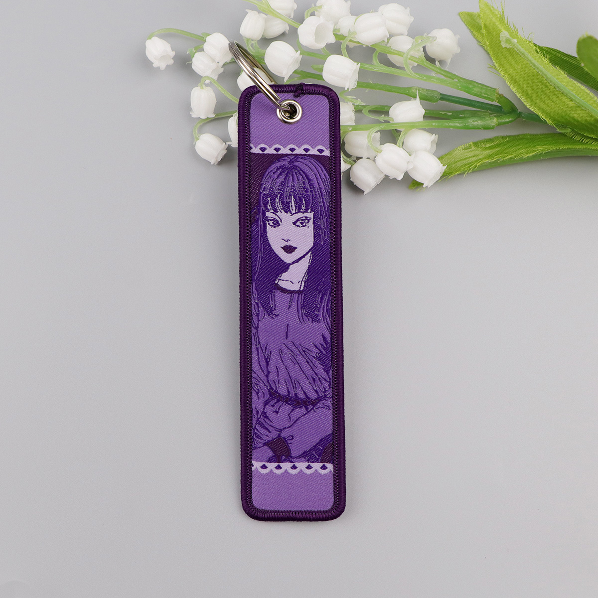 Anime Girls Embroidery Key Fob - مراجعة Car Accessories Girl وسعره