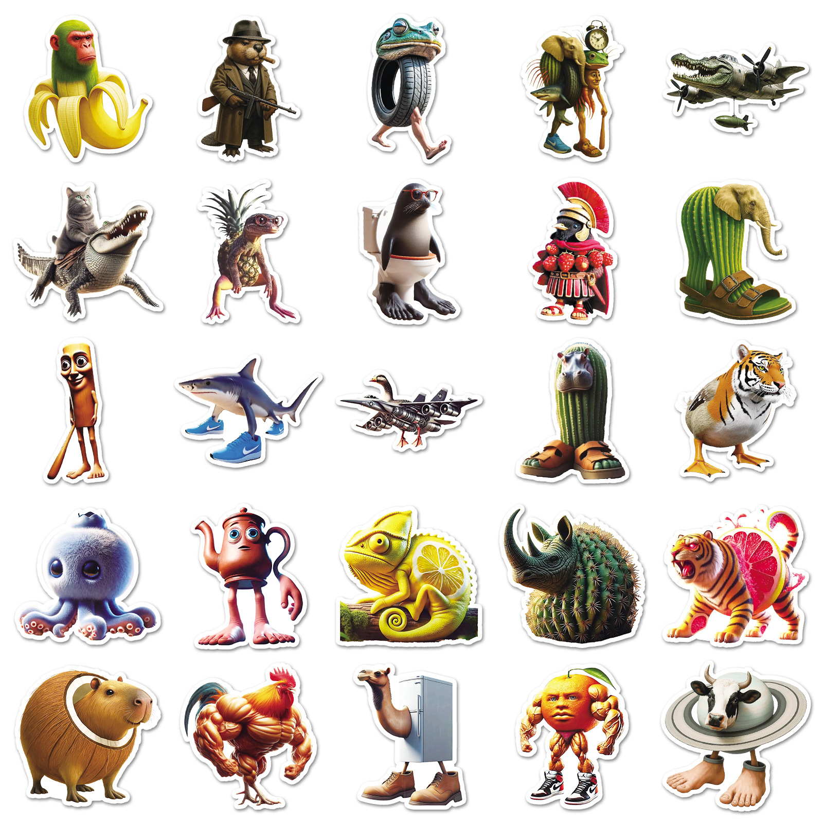 50PCS Italian Brainrot Sticker - مراجعة Car Accessories Quotes وسعره