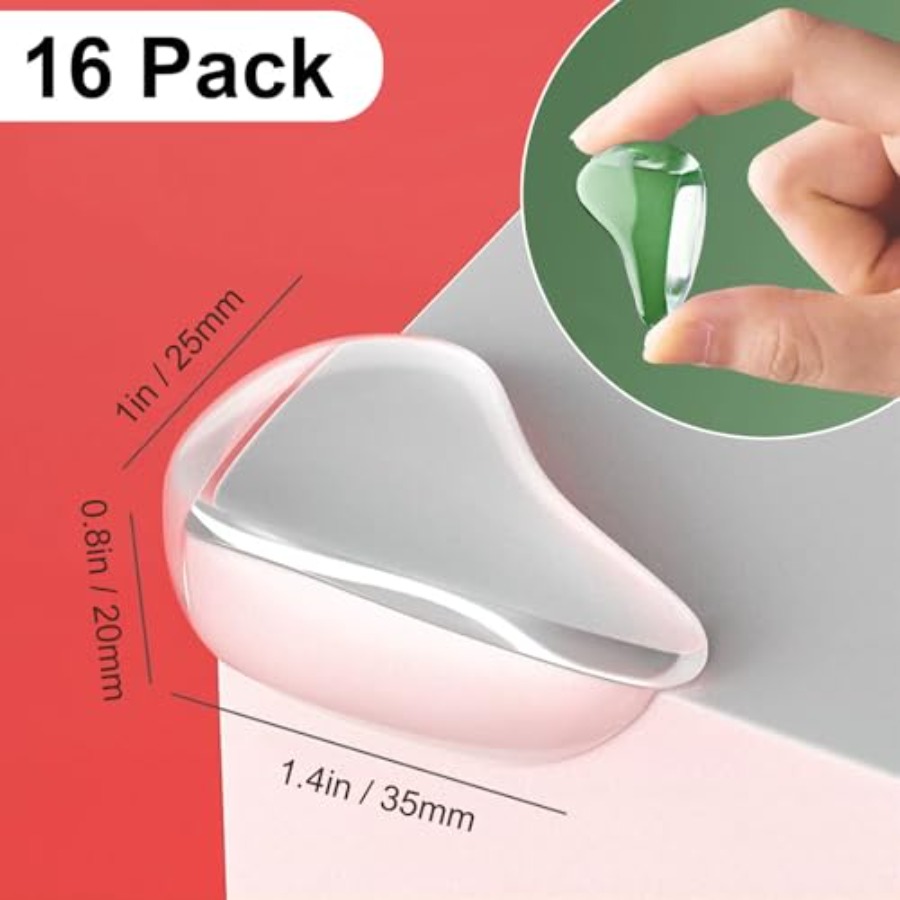 16 Pack Clear L Shape Corner P - مراجعة Bumper Guard Protector وسعره