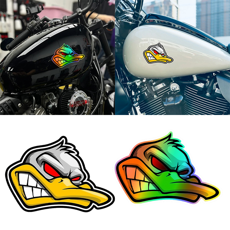 1PC Funny Cartoon Angry Duck H - مراجعة Car Accessories Quotes وسعره