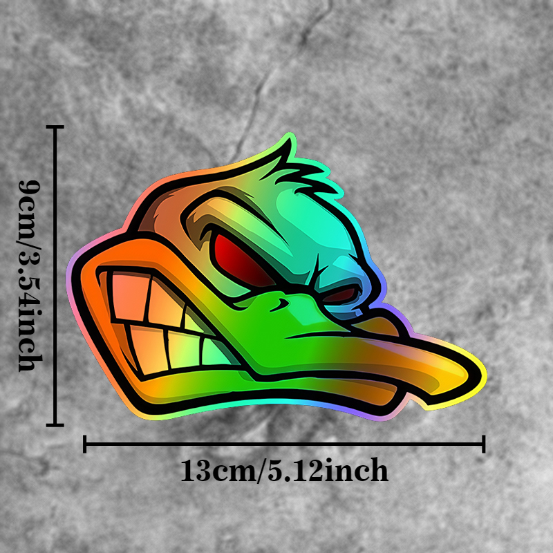1PC Funny Cartoon Angry Duck H - مراجعة Car Accessories Quotes وسعره