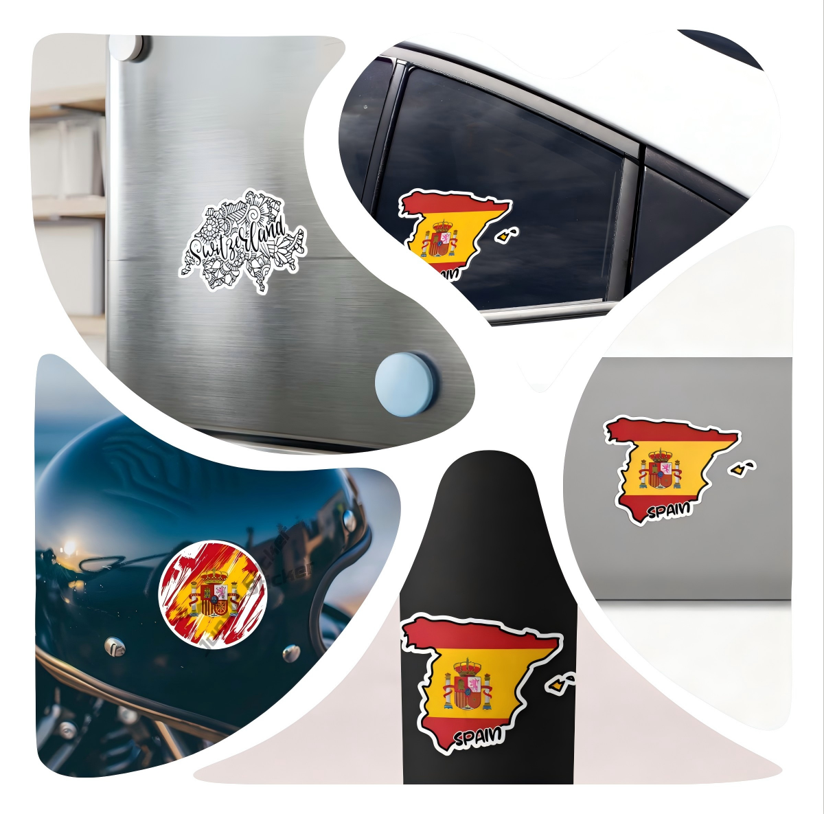Qatar Seal Sticker Round Flag  - مراجعة Qatar Car Accessories وسعره