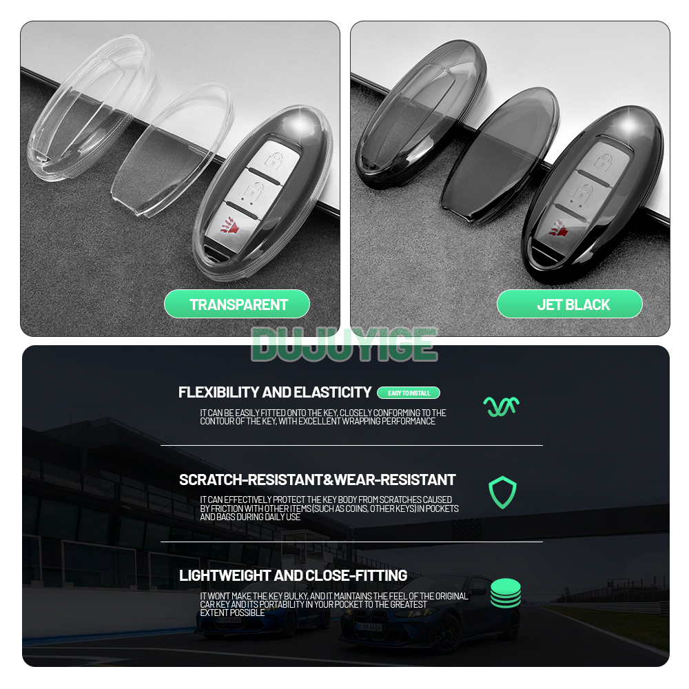 Clear TPU Car Key Case For Nis - مراجعة Car Accessories Nissan Xtrail وسعره