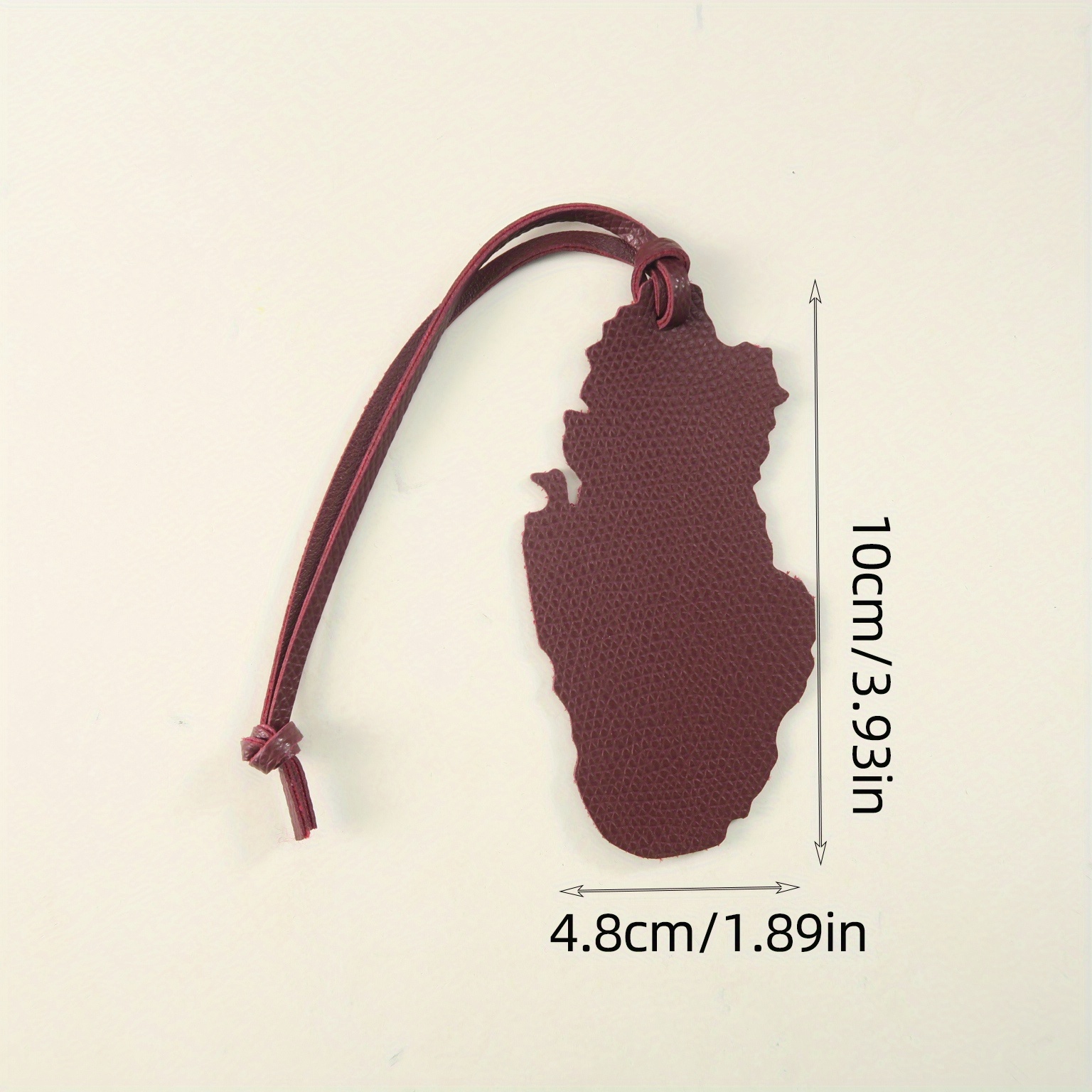 Qatar Map PU Leather Charm - E - مراجعة Qatar Car Accessories وسعره
