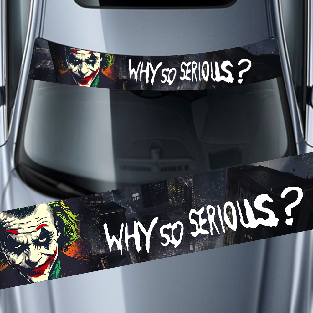 Why So Serious Car Sticker fun - مراجعة Car Accessories Joker وسعره