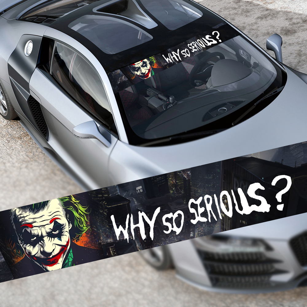 Why So Serious Car Sticker fun - مراجعة Car Accessories Joker وسعره