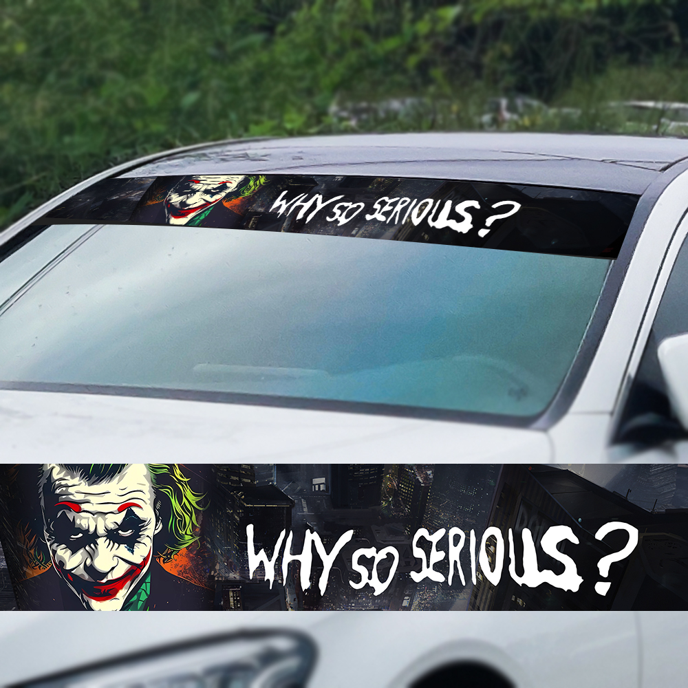 Why So Serious Car Sticker fun - مراجعة Car Accessories Joker وسعره
