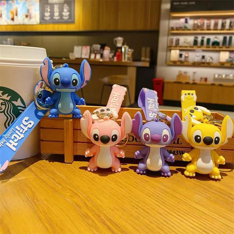 New Anime Stitch Toys Keychain - مراجعة Car Accessories Girl وسعره