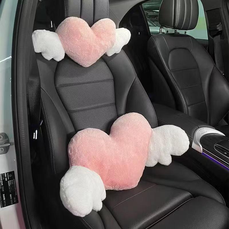 Cute Pink Heart Angel Wing Car - مراجعة Car Accessories Nearby وسعره