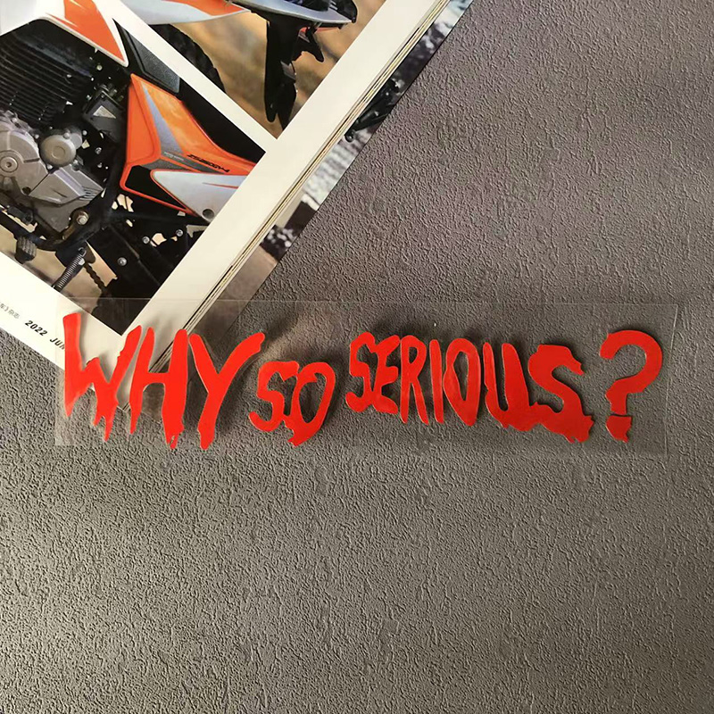 Why So Serious Decals Motorcyc - مراجعة Car Accessories Joker وسعره
