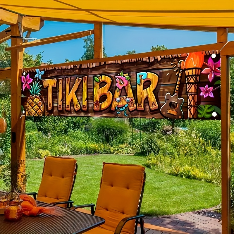 Tiki Bar Banner Tropical Hawai - مراجعة Car Accessories Nearby وسعره