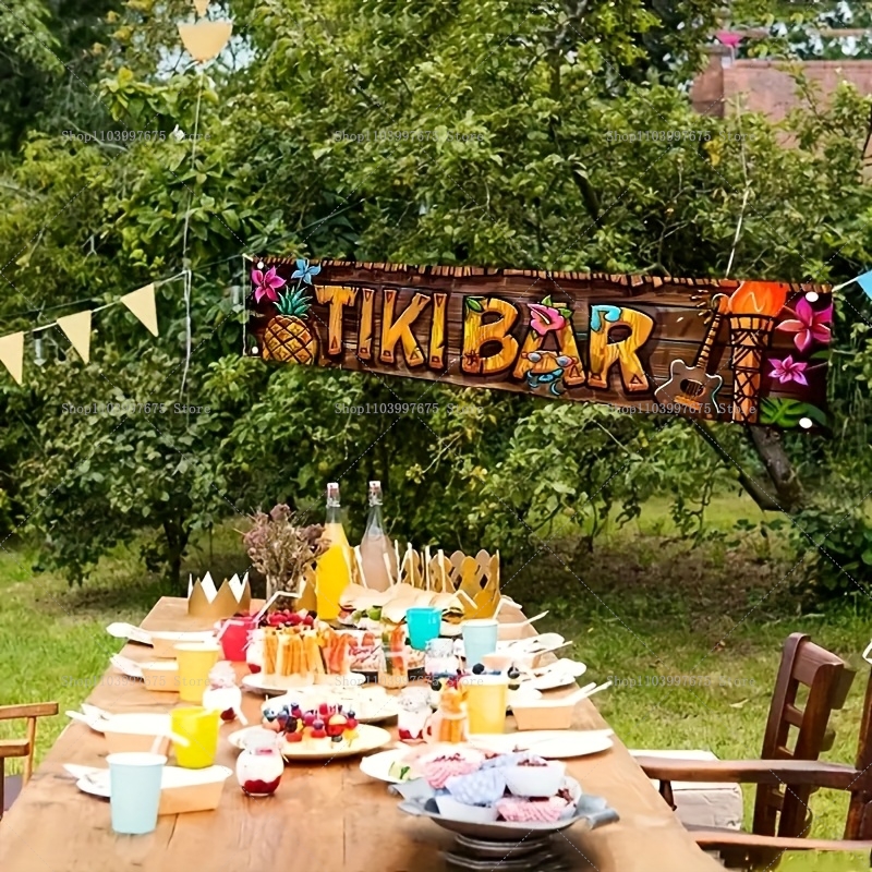 Tiki Bar Banner Tropical Hawai - مراجعة Car Accessories Nearby وسعره