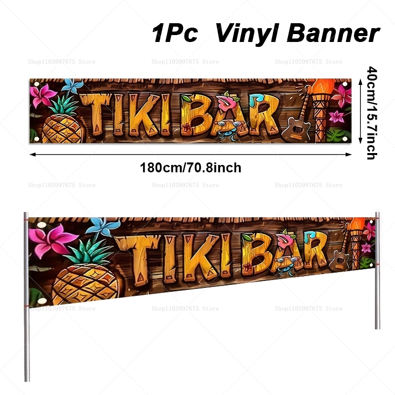 Tiki Bar Banner Tropical Hawai - مراجعة Car Accessories Nearby وسعره