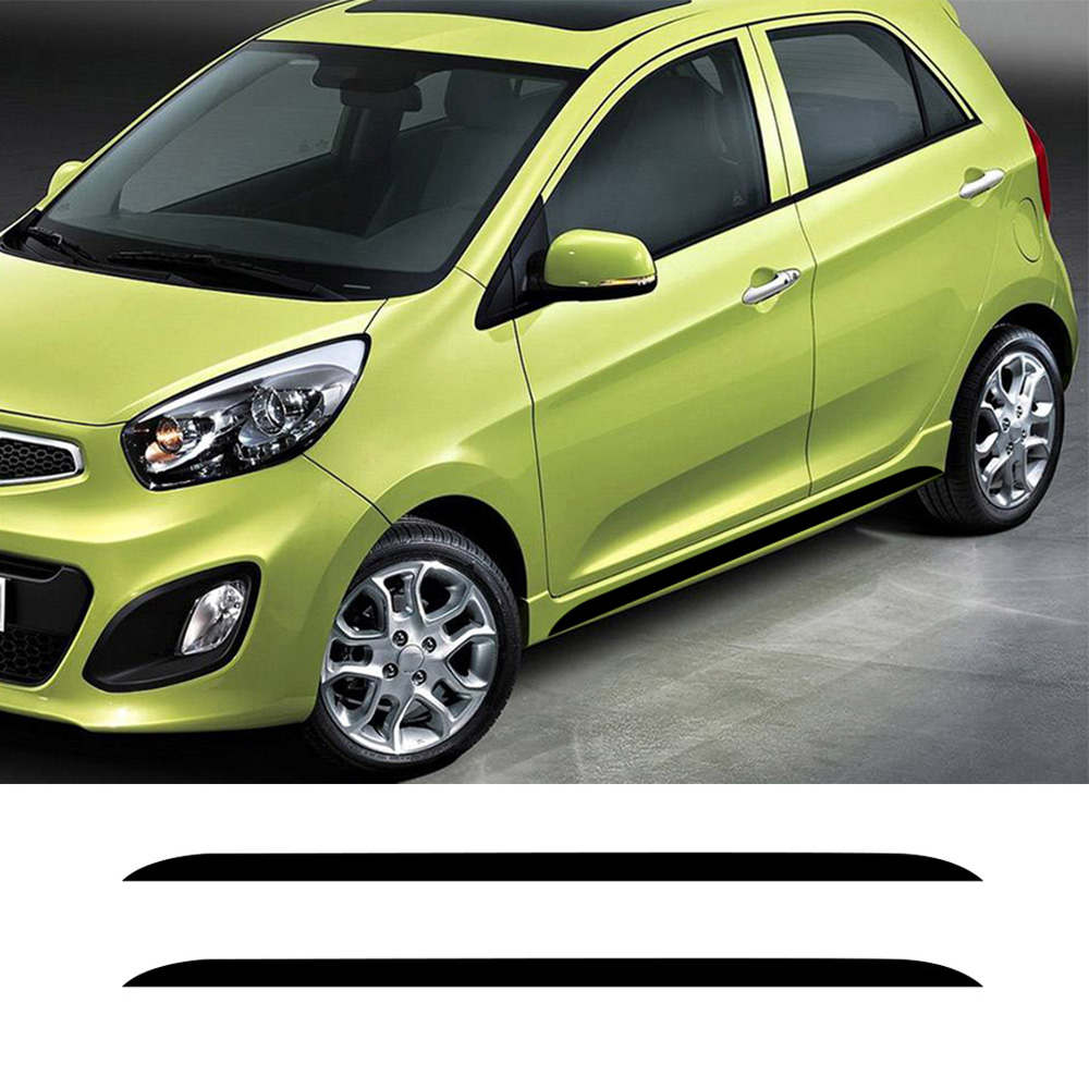 2PCS Car Side Door Skirt Strip - مراجعة Car Accessories Quotes وسعره