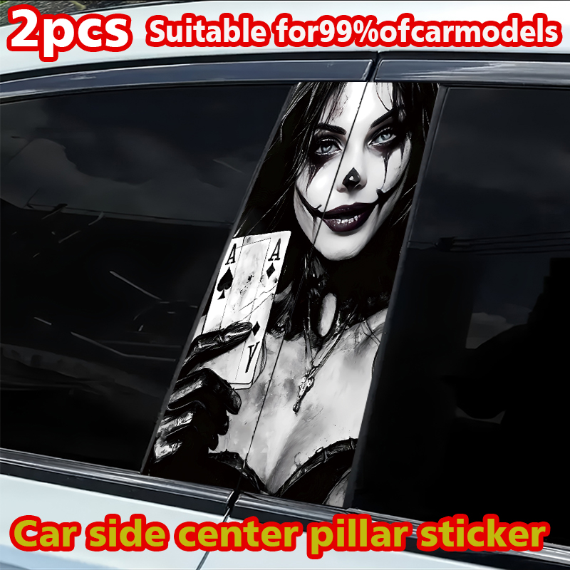 2pcs car B-pillar stickers Jok - مراجعة Car Accessories Joker وسعره