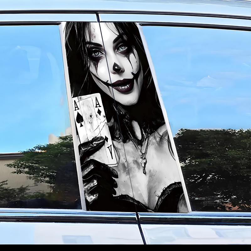 2pcs car B-pillar stickers Jok - مراجعة Car Accessories Joker وسعره