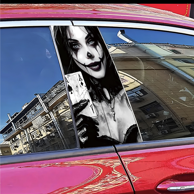 2pcs car B-pillar stickers Jok - مراجعة Car Accessories Joker وسعره