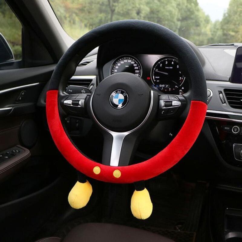 Cute Disney Plush Steering Whe - مراجعة Car Accessories For Winter وسعره
