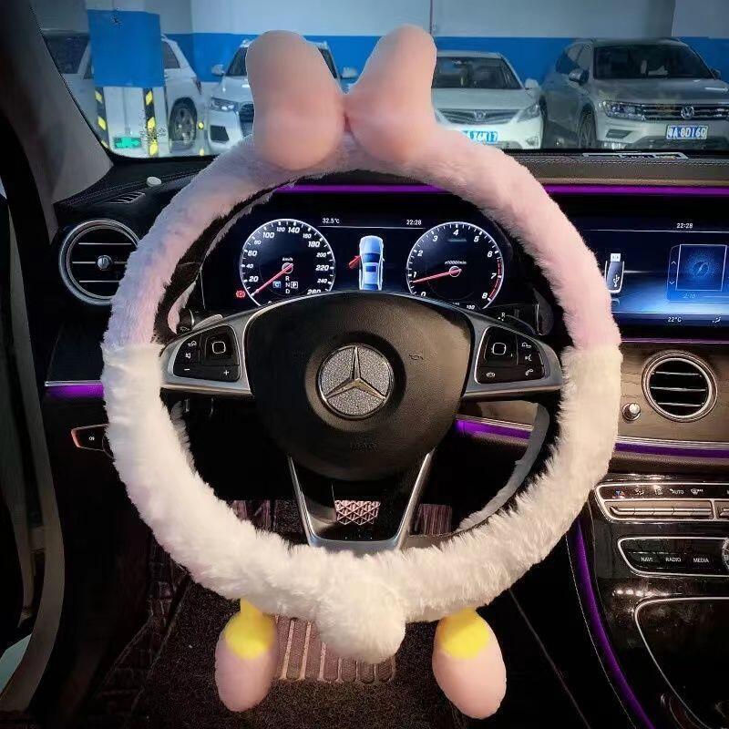 Cute Disney Plush Steering Whe - مراجعة Car Accessories For Winter وسعره