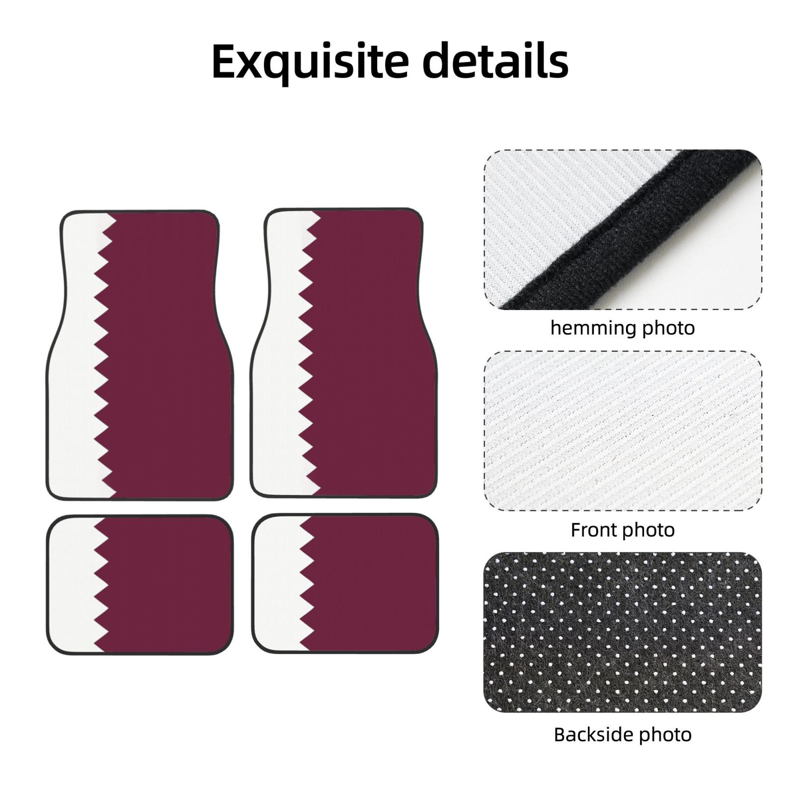 Flag of Qatar Pattern Car Floo - مراجعة Qatar Car Accessories وسعره