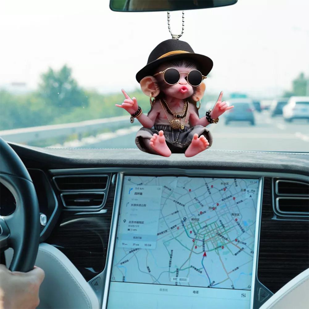 Monkey Keychain Creative Carto - مراجعة Car Accessories Xmas Gifts وسعره